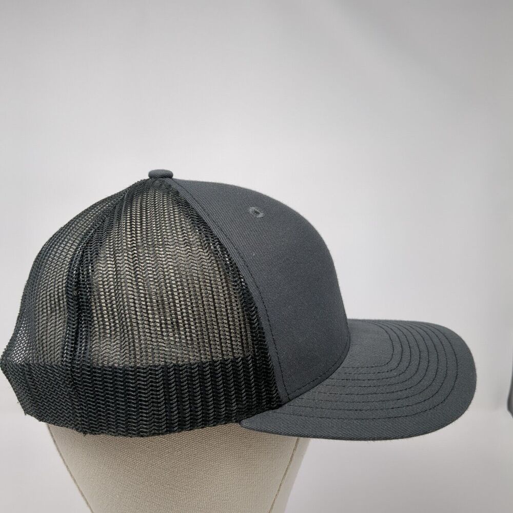 Richardson Snapback Mesh Back Trucker Hat Gray One Size R4l Logo View 4